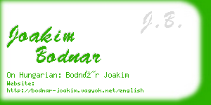 joakim bodnar business card